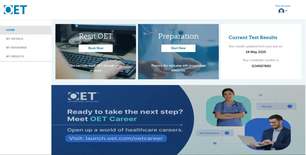 how to book oet exam