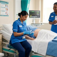 Two nurses are monitoring and assessing the patient.