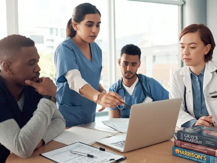 Patient-centred care for NMC CBT study concept with nurse and patient discussion