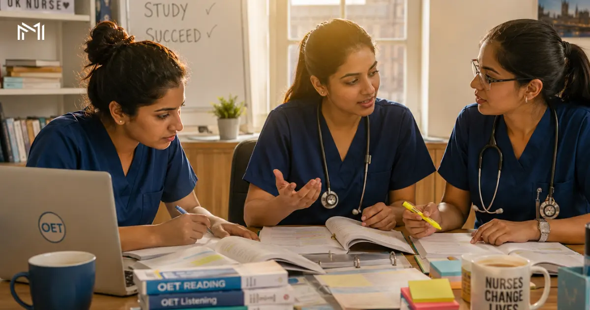 Nurses Discussing and practicing with the neutral language , decod attitude in OET Reading Part C