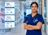 A nurse and a chat regarding Dual pin registration