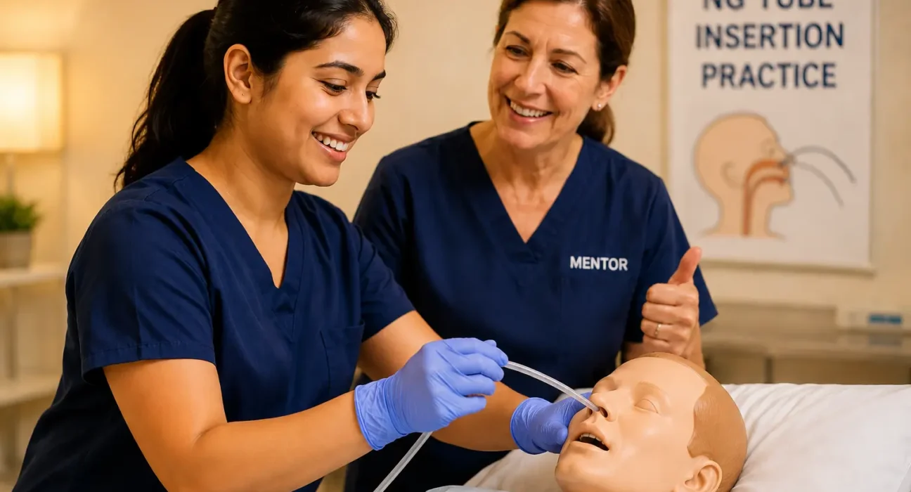 NG Tube insertion practice with Mentor
