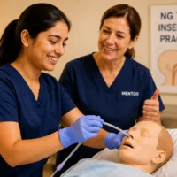 NG Tube insertion practice with Mentor