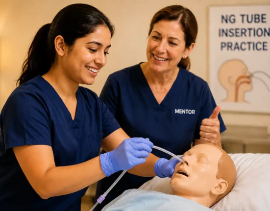 NG Tube insertion practice with Mentor