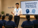 Mentor Allen taking session on Communication techniques in PTSD for patients
